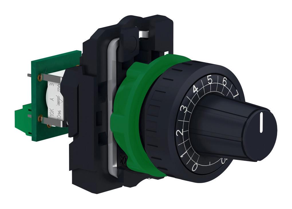 Потенціометр Schneider Electric Harmony XB5 з маркуванням 10 к. пластик 22 мм (XB5AD912R10K)