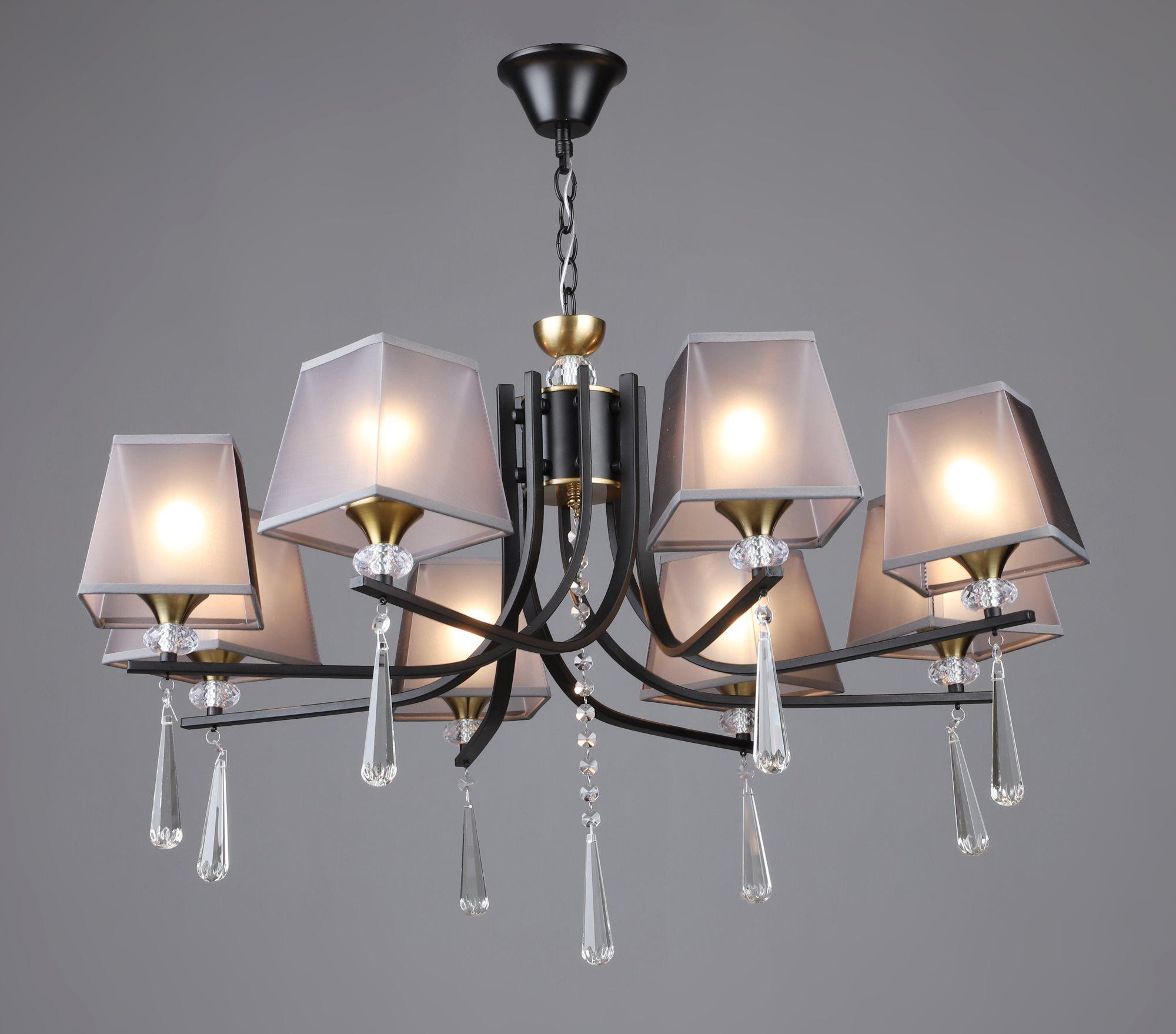 Люстра класична підвісна Sirius B NH6444/8 BK/COP