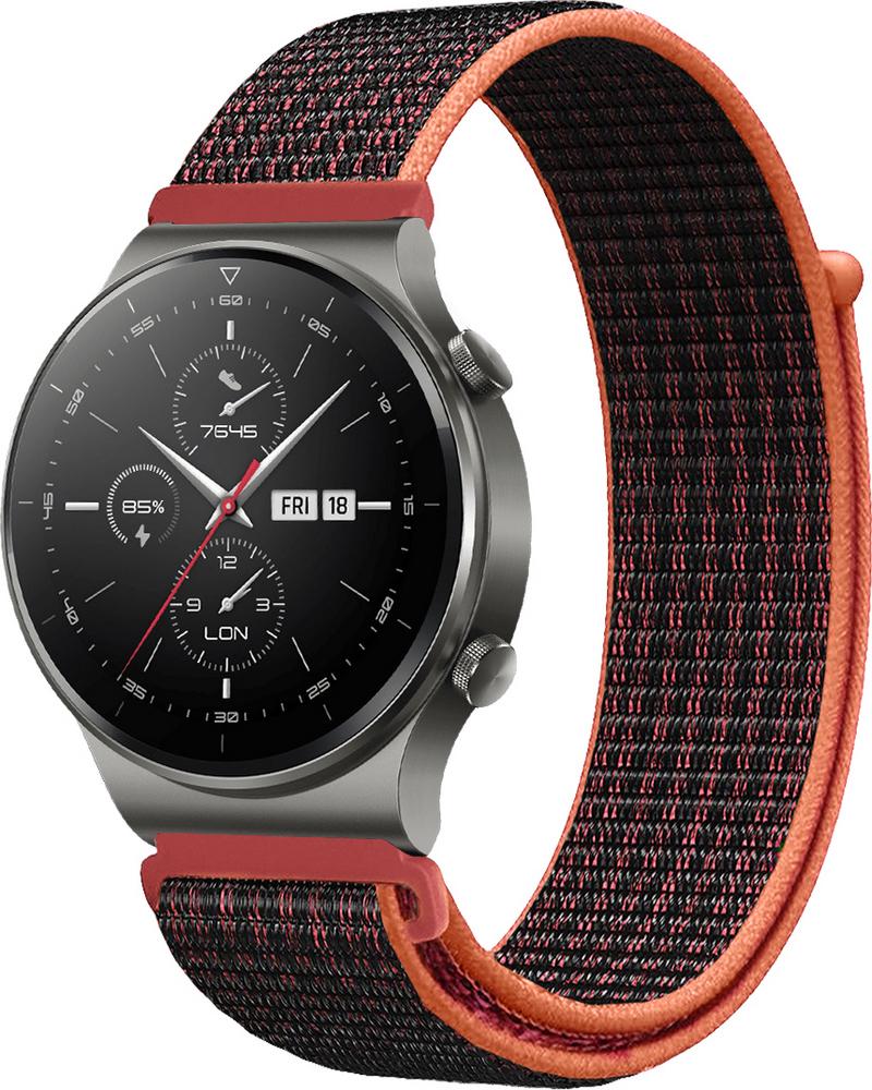 Ремешок нейлоновый Sport Loop для Huawei Watch GT 2 Pro Black/Red (28260-44)