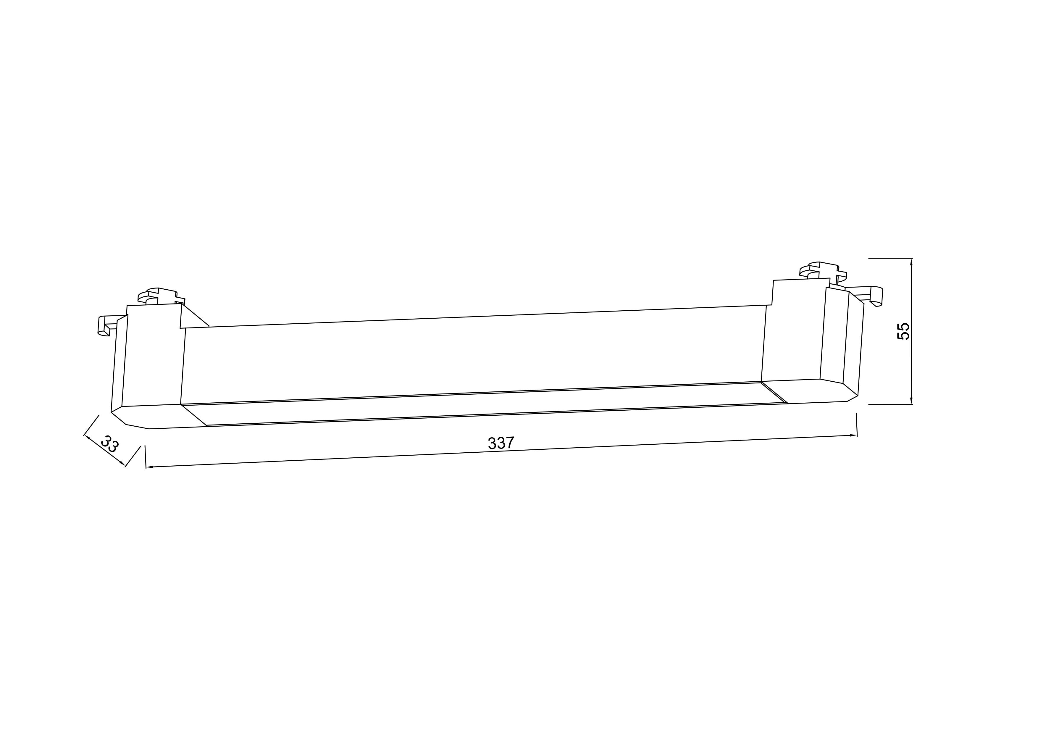 Светильник трековый Luminaria LMT 20 W 4200K 220 V IP20 337x33x55 Black (12715021) - фото 6