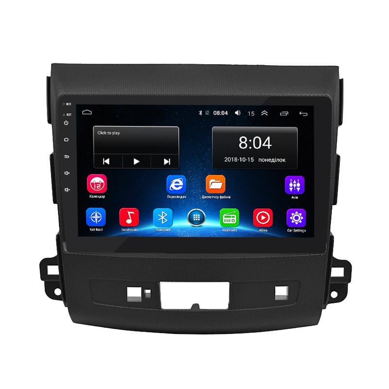 Автомагнитола штатная Lesko для Mitsubishi Outlander II 2005-2009 9" 2/32Gb Wi-Fi GPS Base MOB