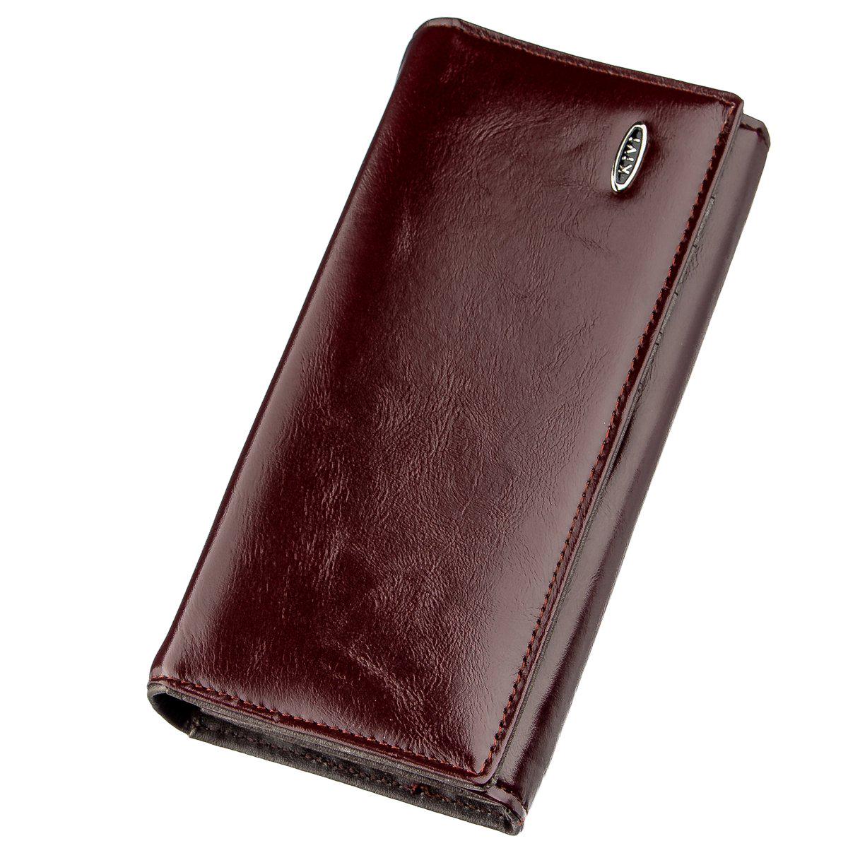 Жіночий гаманець Kivi-Wallet 19077 шкіряний Коричневий