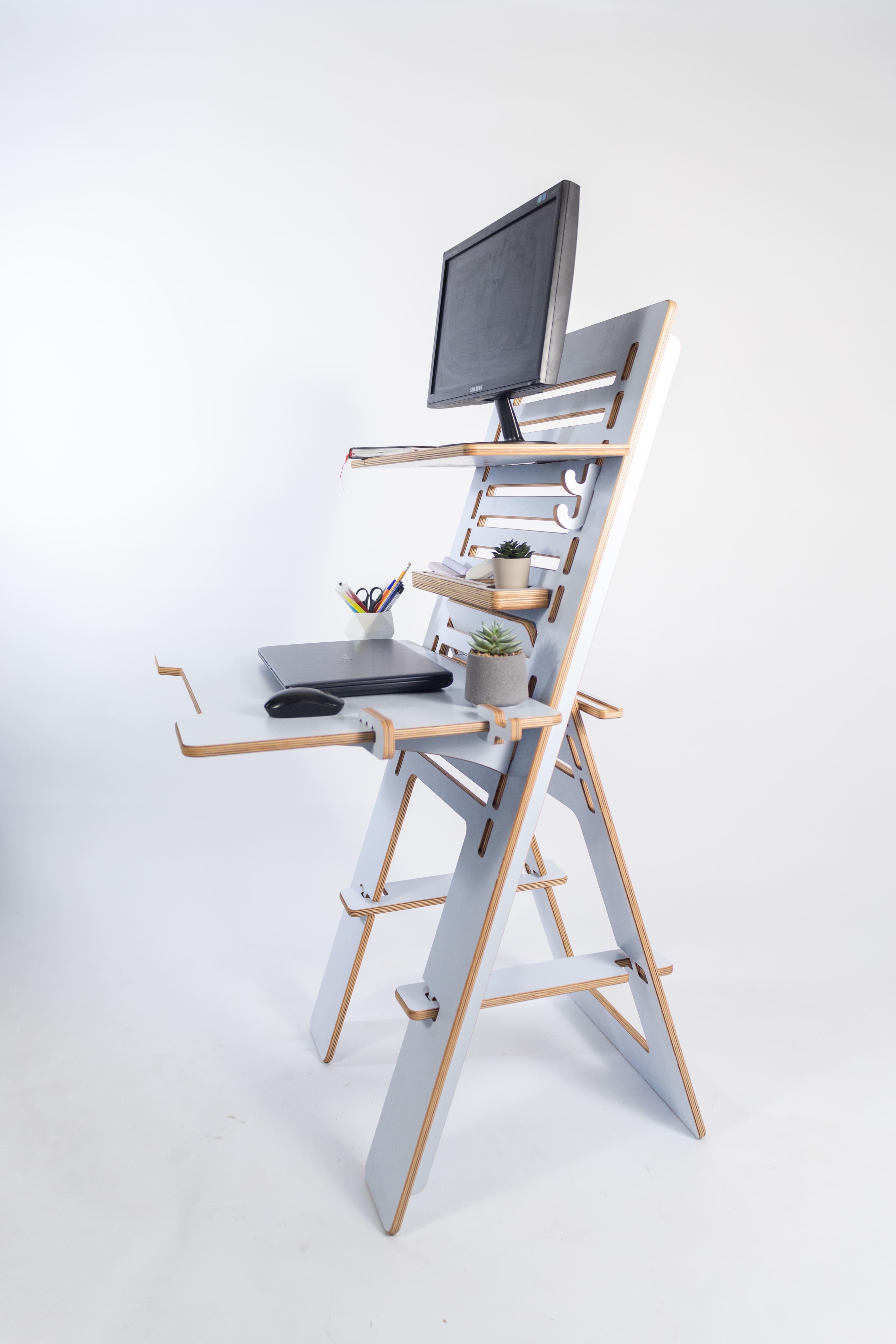 Стіл для роботи стоячи та сидячи Otaman Desk Artist з покриттям Блакитний - фото 2 Стіл для роботи стоячи та сидячи Otaman Desk Artist з покриттям Блакитний - фото 2