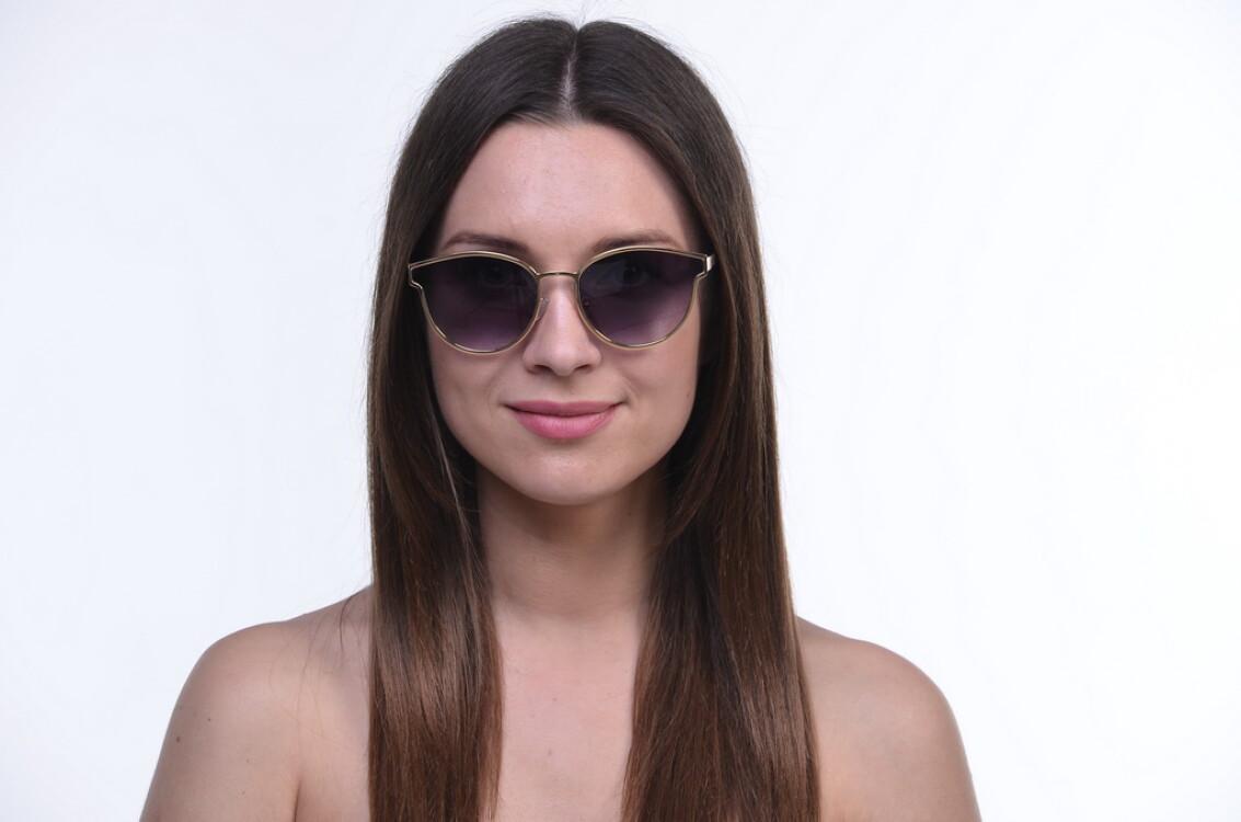 Солнцезащитные очки женские SunGlasses 004b-g (o4ki-10143) - фото 5
