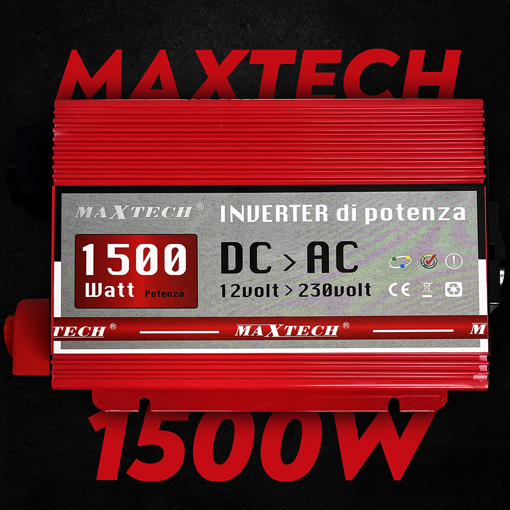 Автомобільний інвертор MaxTech HB-1500-12 з модифікованим синусом 1500 Ват 1500 W 1,5 кВт (118) - фото 2