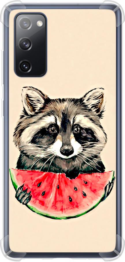 Чохол на Samsung Galaxy S20 FE G780F Єнотик з кавуном (4605sp-2075-42517)