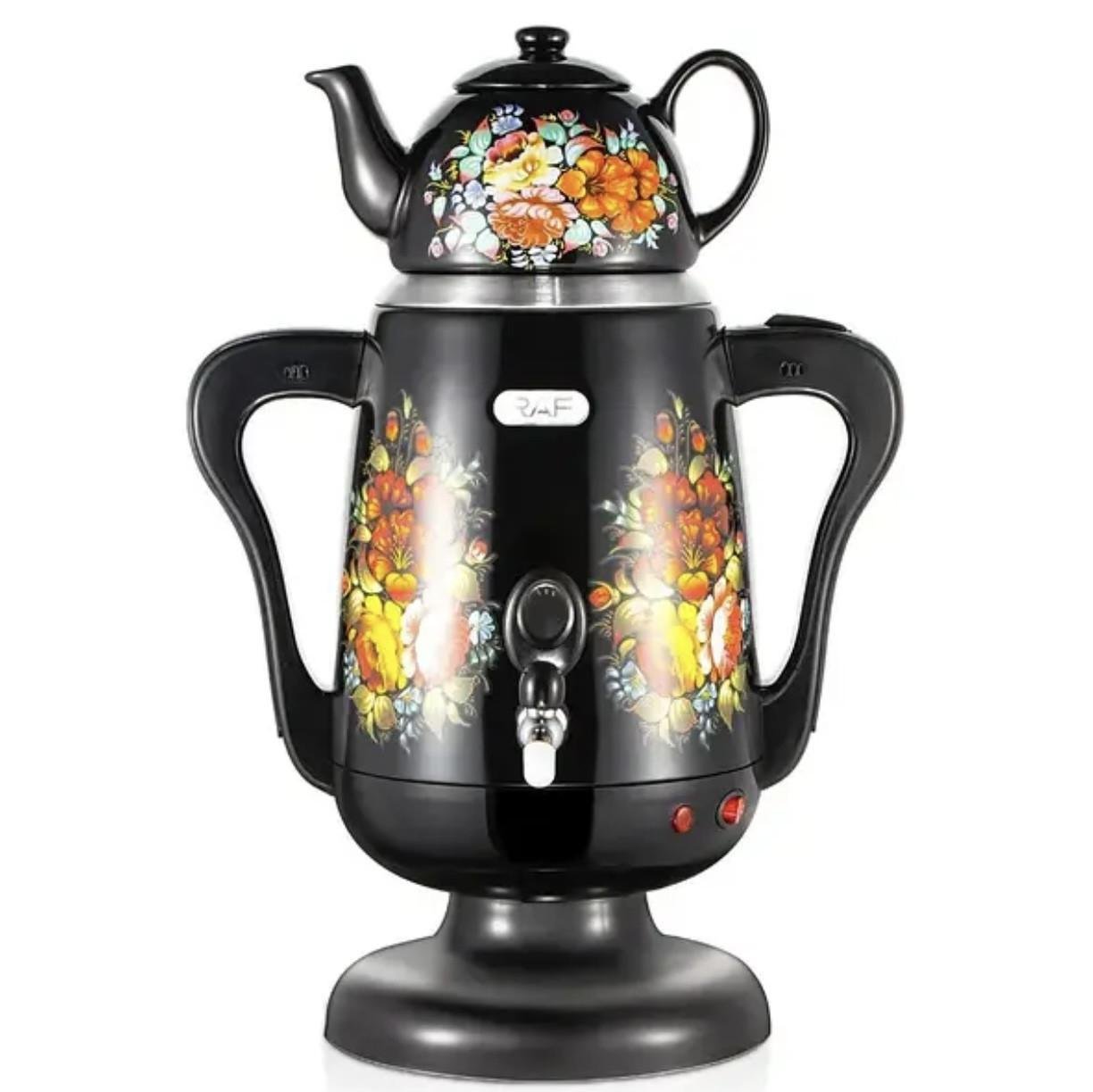 Электросамовар с заварником  RAF R.7118 2в1  3,5 л с чайником 0,6 л заварник