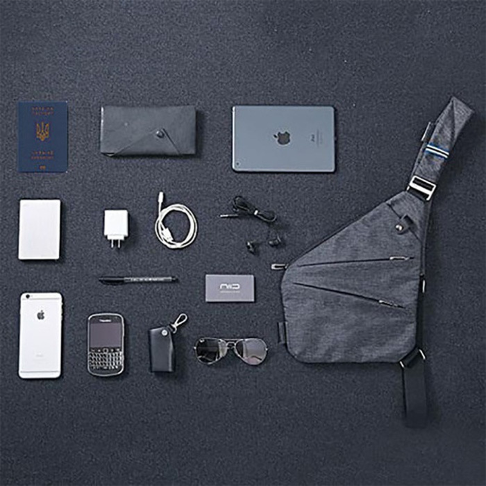 Сумка Cross Body мессенджер из ткани Черный - фото 5 Сумка Cross Body мессенджер из ткани Черный - фото 5