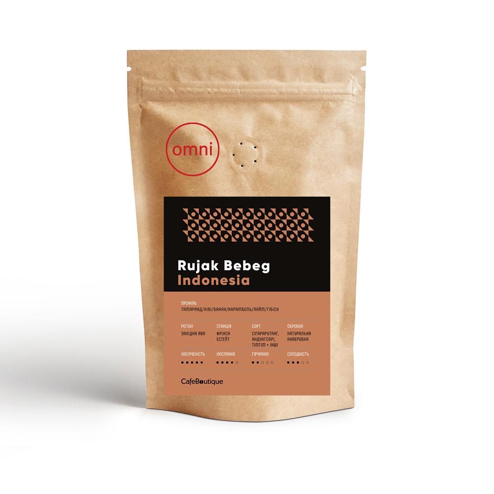 Кофе в зернах свежеобжаренный CafeBoutique Indonesia Rujak Bebeg 125 г (10084580)
