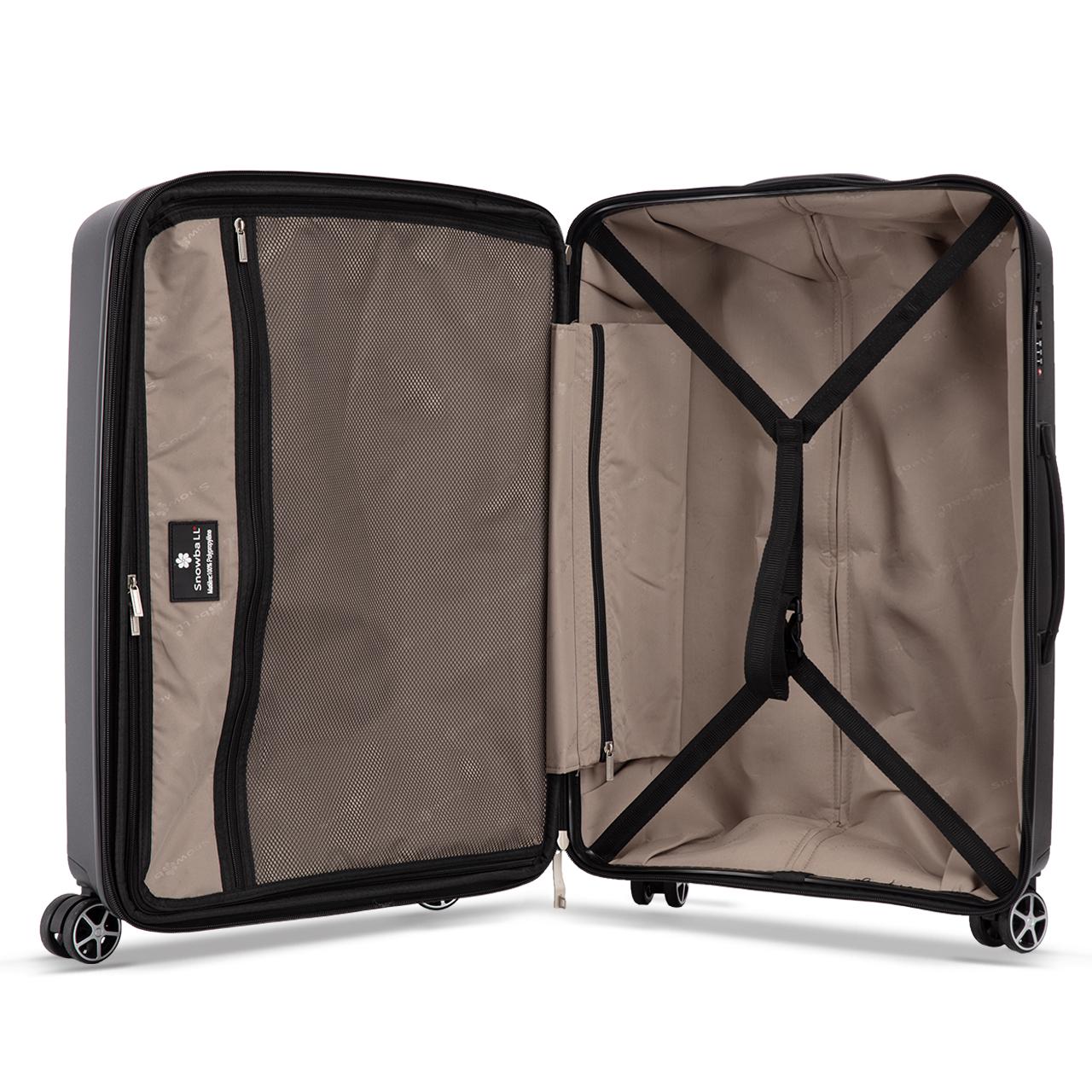 Валіза середня Snowball 40903 поліпропілен M Чорний - фото 3 Валіза середня Snowball 40903 поліпропілен M Чорний - фото 3