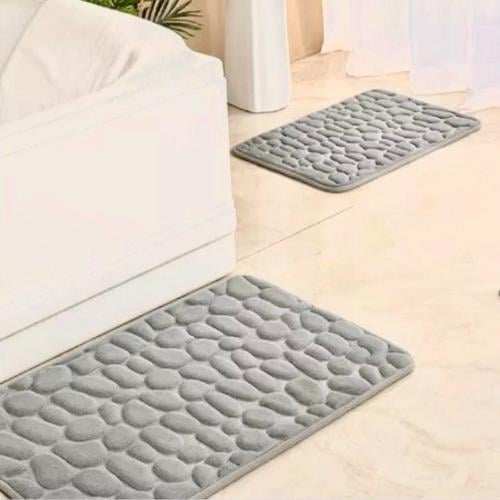 Набор ковриков в ванную и туалет Stone Premium Memory Foam 2в1 80х50/60х40 см Светло-cерый (NKPS0002) - фото 7 Набор ковриков в ванную и туалет Stone Premium Memory Foam 2в1 80х50/60х40 см Светло-cерый (NKPS0002) - фото 7