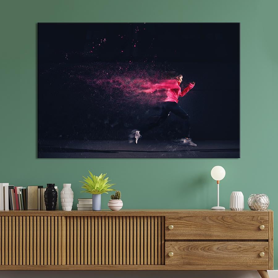 Настенний декор Женщина и бег 80x54 см (1885-1)
