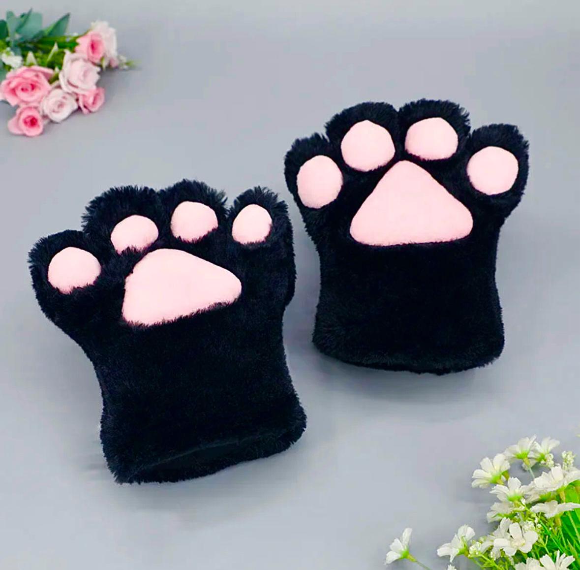 Рукавиці теплі хутряні унісекс Wuke Лапки One size Чорний - фото 1 Рукавиці теплі хутряні унісекс Wuke Лапки One size Чорний - фото 1