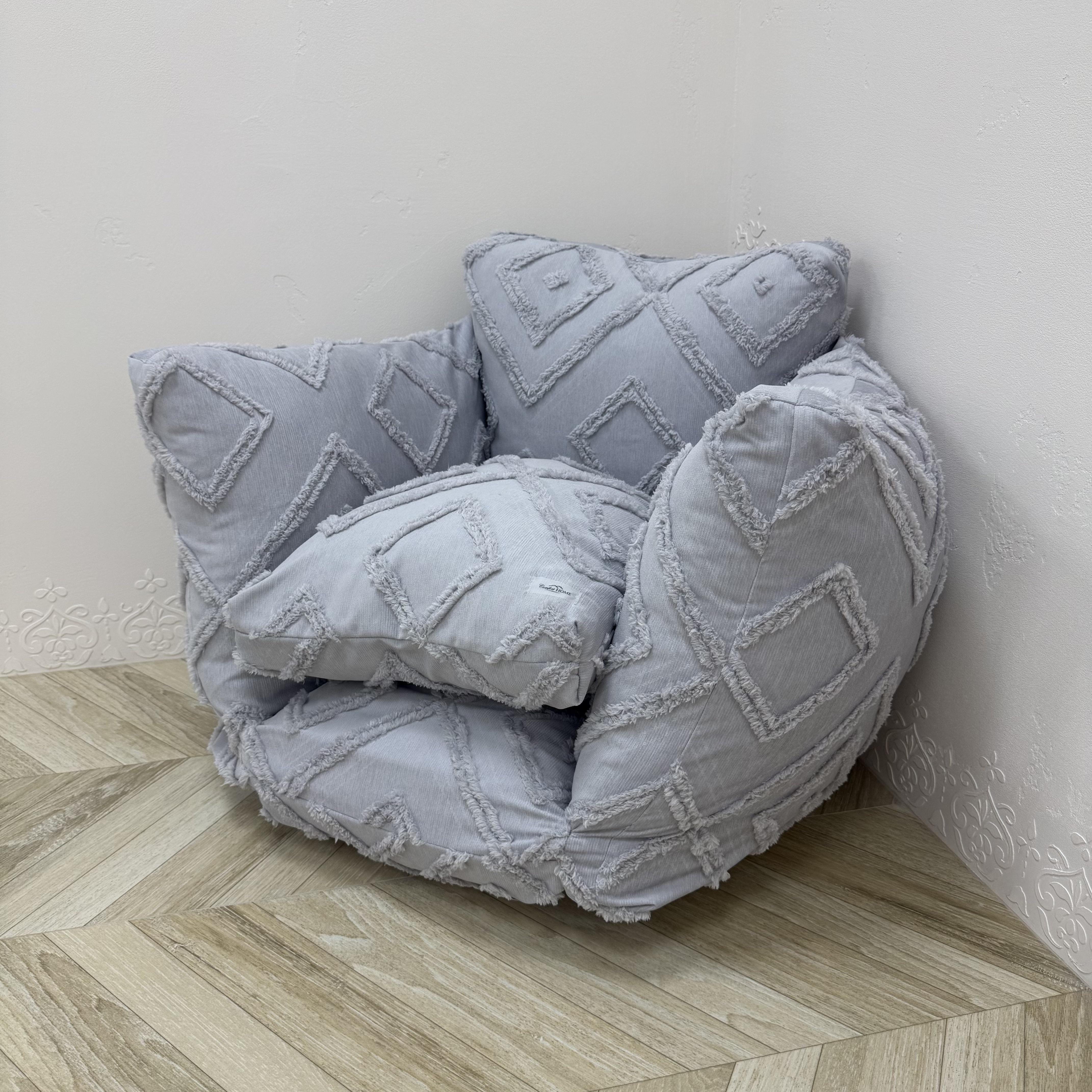 Кресло бескаркасное Comfort Home пике скандинавское 90х60х70 см (5054979)