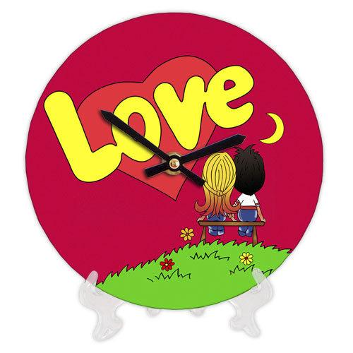 Часы настенные круглые Presentville Love 18 см Красный (CH18 P 17LV004)