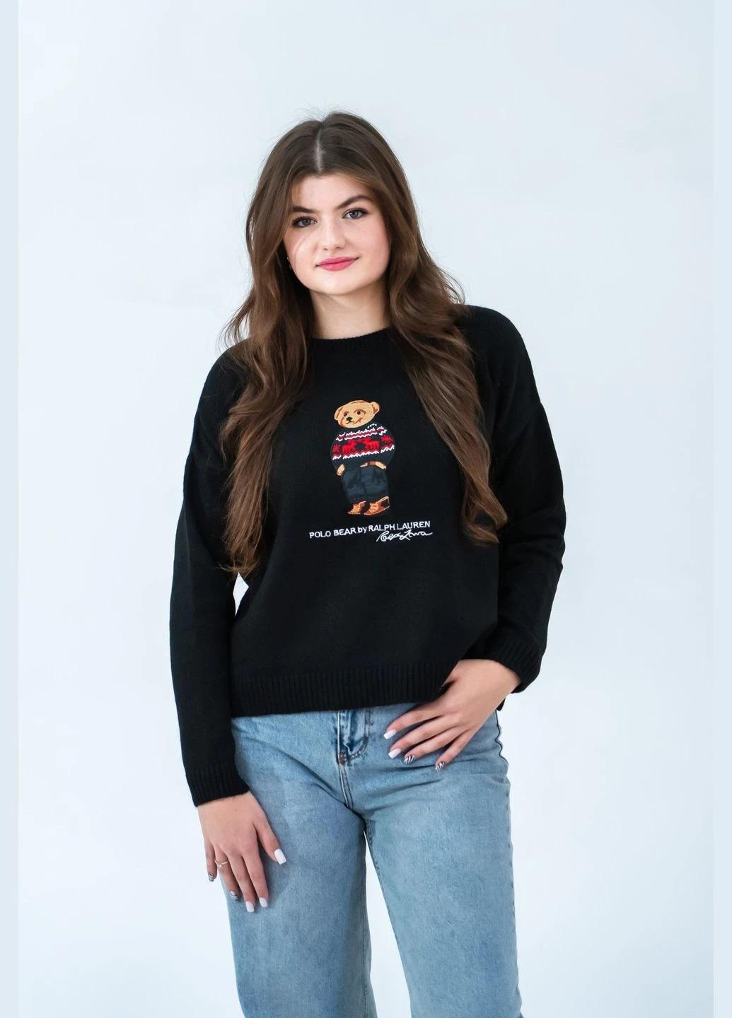 Светр жіночий Ralph Lauren POLO Bear PLR-3101 XL Black