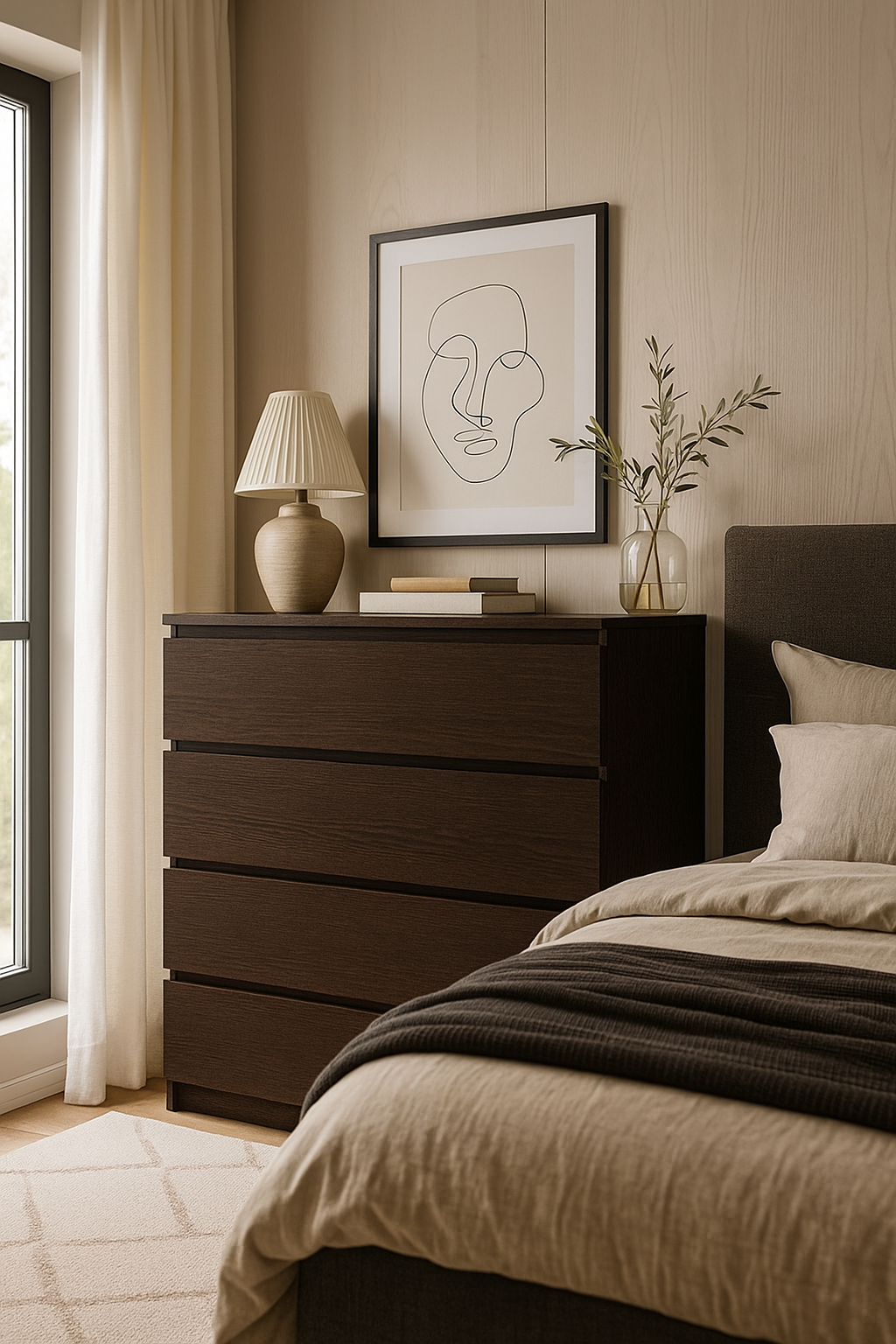 Комод MEBEX на 4 шухляди 100х40х100 см Венге Магія (VM4B1000VM)