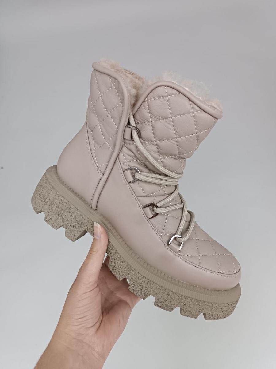 Черевики жіночі шкіряні зимові р. 38 Бежевий (4402-1з/38)