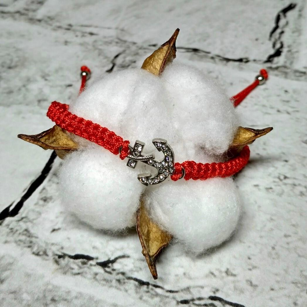 Браслет с красной нитью Якорь (3P-40-4-8) Браслет с красной нитью Якорь (3P-40-4-8)