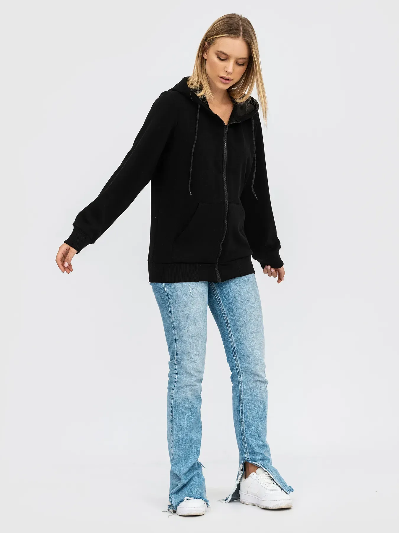 Худі на замку утеплене RAY BASIC U0405L UNISEX XS Чорний - фото 8 Худі на замку утеплене RAY BASIC U0405L UNISEX XS Чорний - фото 8