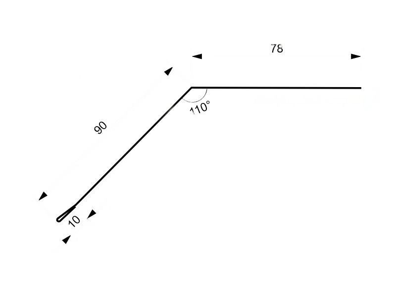 Планка карнизная для металлочерепицы матовая 2 м RAL7024 (12549) - фото 2 Планка карнизная для металлочерепицы матовая 2 м RAL7024 (12549) - фото 2