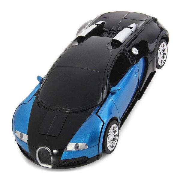 Радіокерована іграшка Робот-трансформер Bugatti Car Robot 1:18 Синій (1555255296) - фото 3