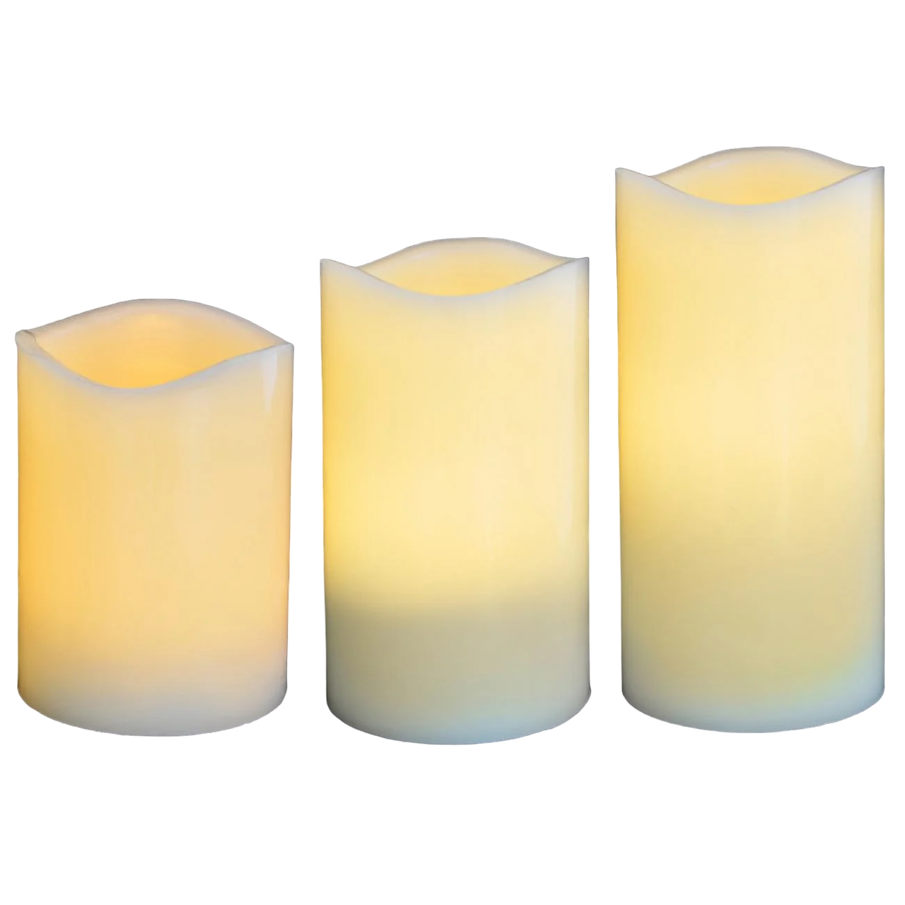 Набор свечей Yes! Fun LED 7,5х10/12,5/15 см для улицы 3 шт. (0710339)
