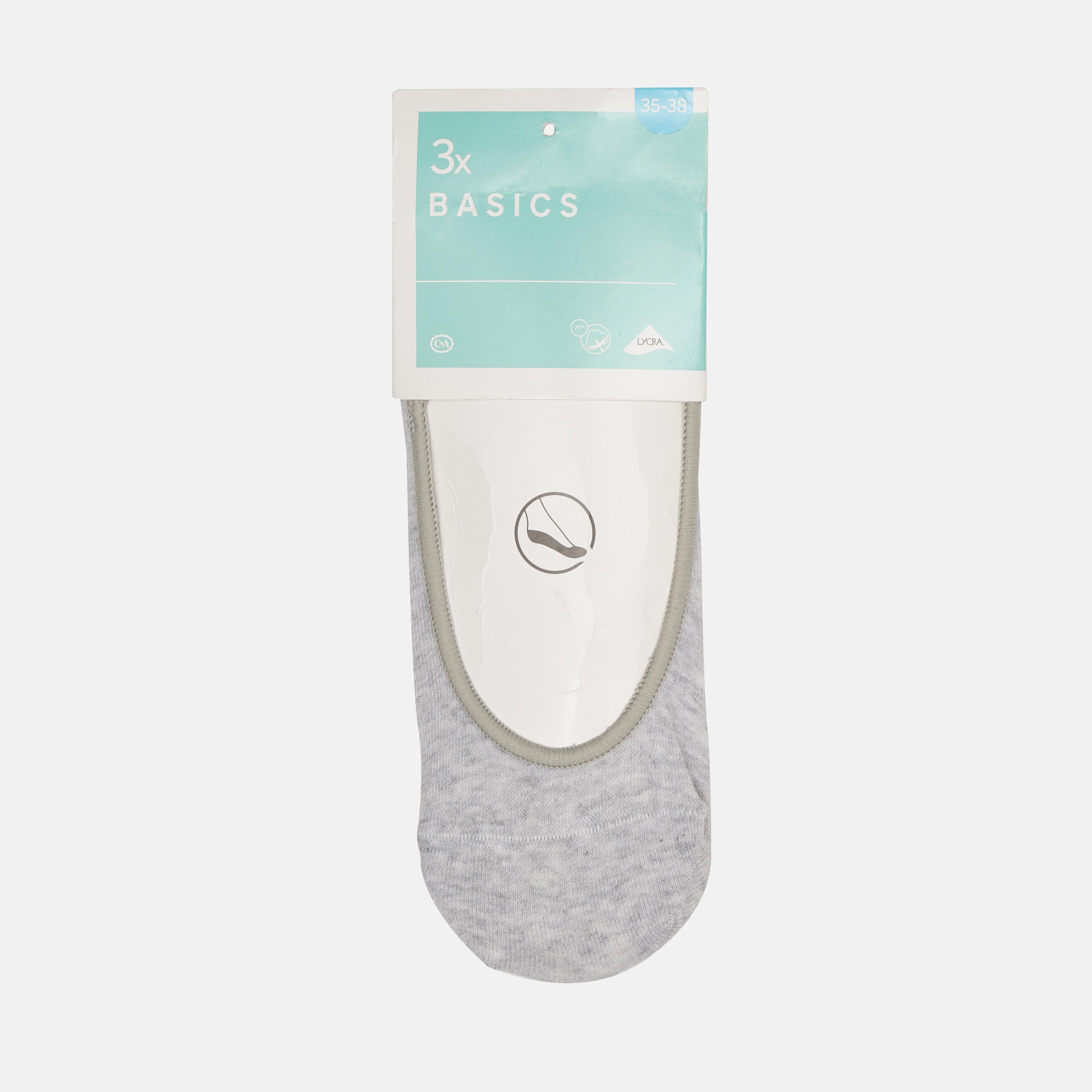 Шкарпетки C&A р. 35-38 3 пари Сірий (2245064700611)