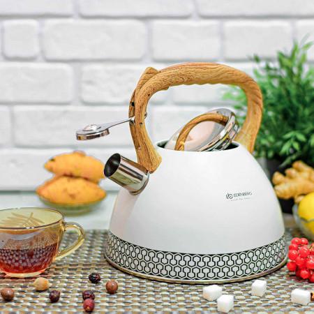 Чайник для индукционной плиты Edenberg EB-8809 из нержавеющей стали 3 л Белый (2530556652) - фото 2 Чайник для индукционной плиты Edenberg EB-8809 из нержавеющей стали 3 л Белый (2530556652) - фото 2