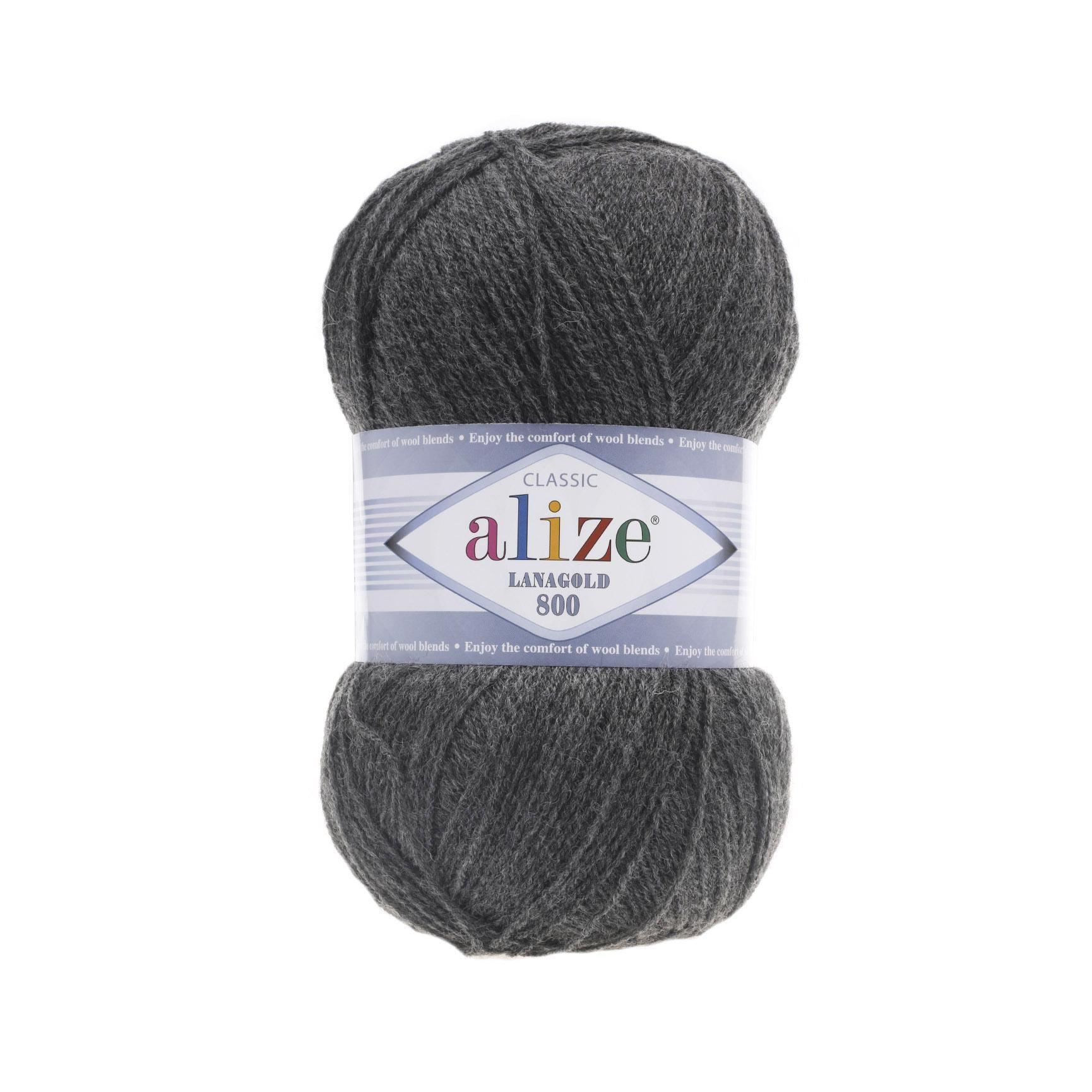 Пряжа Alize Lanagold 800 182 Сірий меланж Пряжа Alize Lanagold 800 182 Сірий меланж