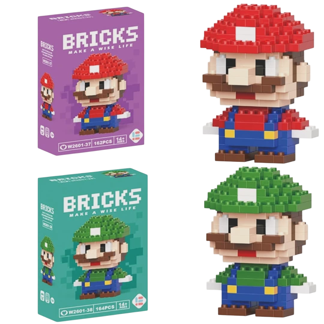 Конструктор-фигурка BRICKS Mario Brothers Марио и Луиджи 2 шт. (2667353820)
