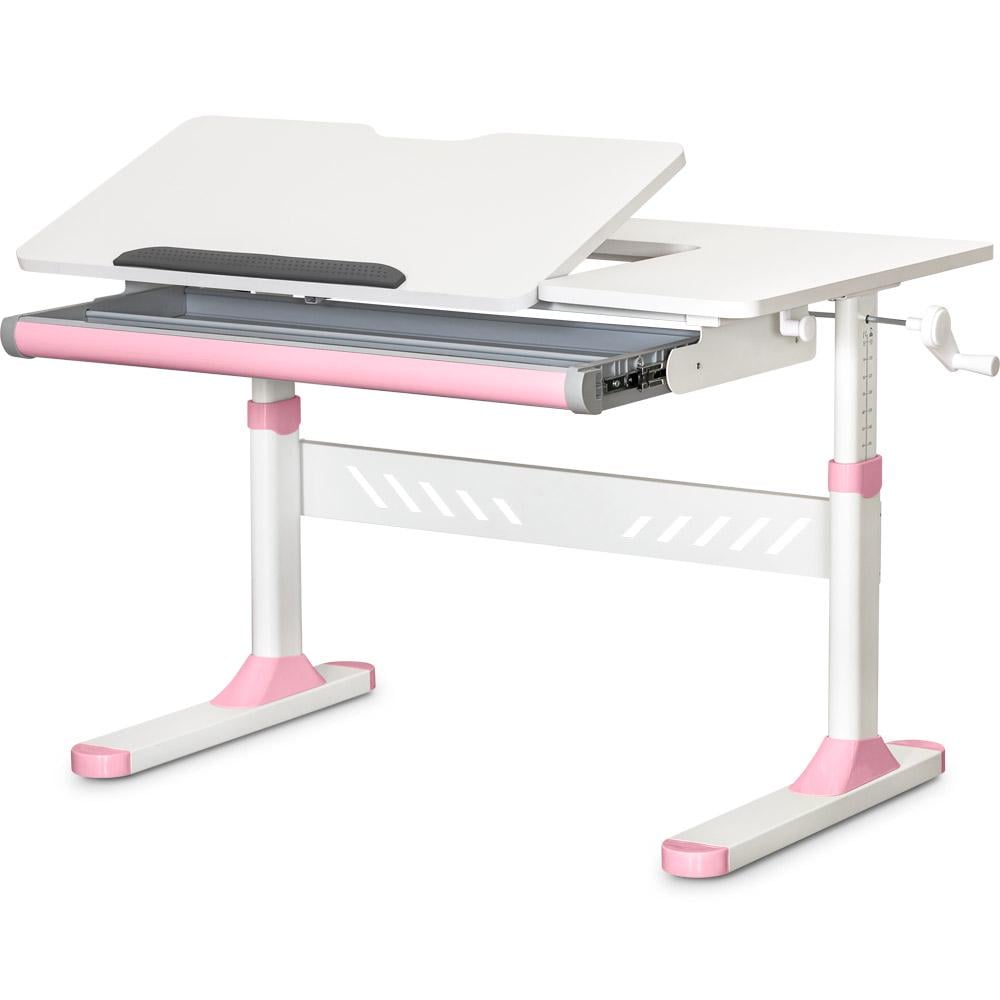 Парта шкільна ергономічна трансформер Evo-kids TH-310 W/PN Lite Рожевий