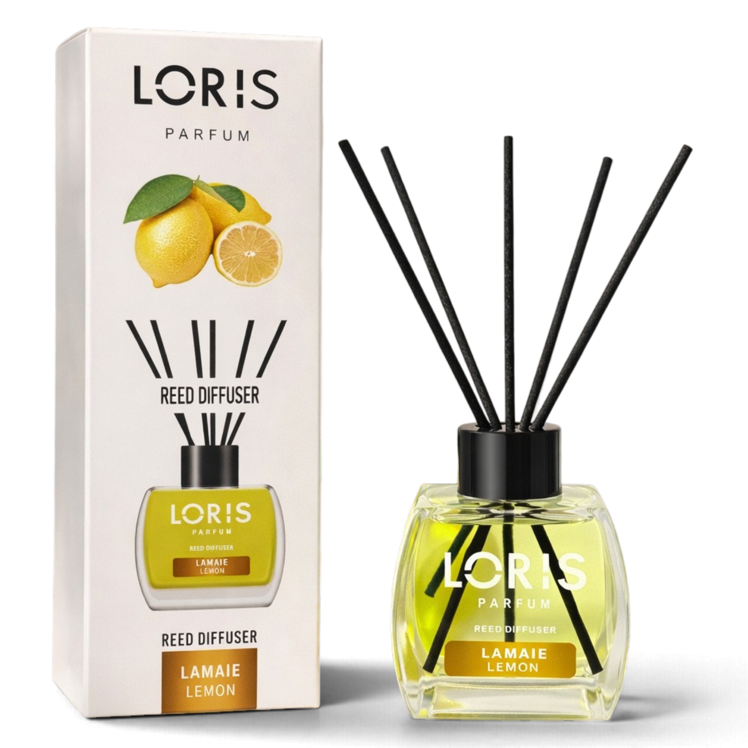 Аромадифузор для дома LORIS Parfum Лимон 120 мл с палочками Желтый (160_12_120_9B)