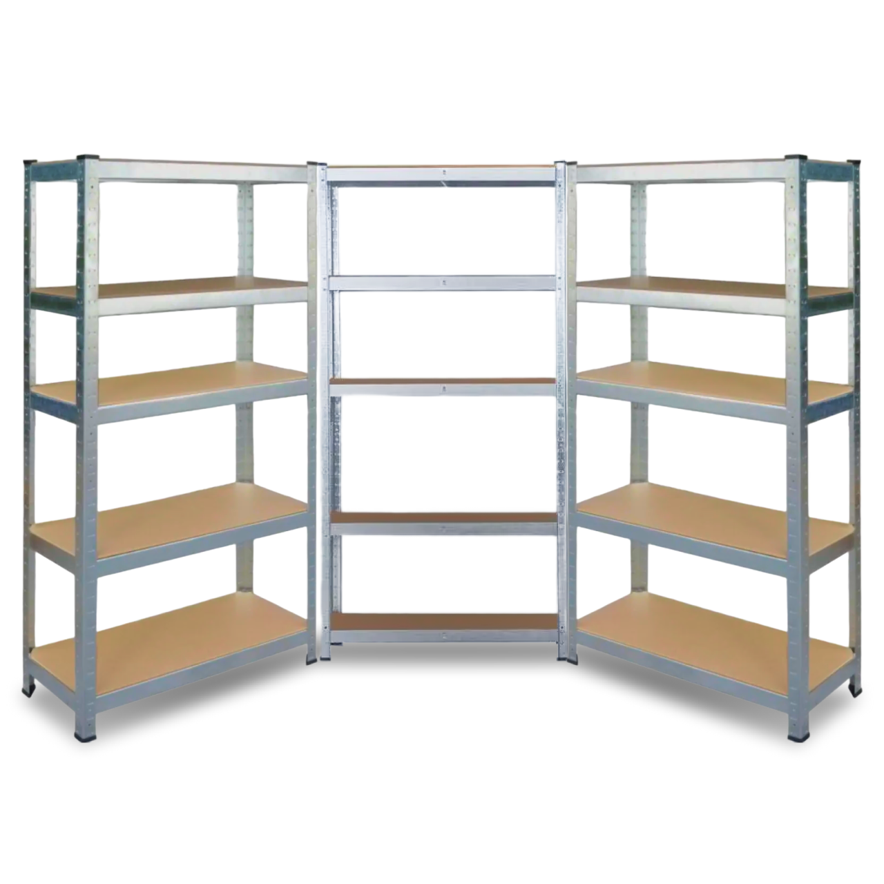 Стеллаж 3 секции 15 полок оцинкованный ДСП металлический 175 кг на полку 180х270х45 см (2512056980)