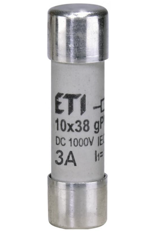 Запобіжник циліндричний плавкий ETI CH 3A gPV 10x38 мм 1000 В 30кА (2625067)