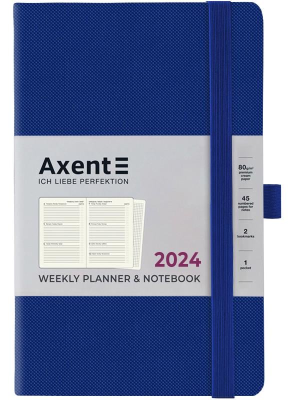 Еженедельник AXENT 2024 Partner Soft Diamond 125x195 Синий (8518-24-02-A)