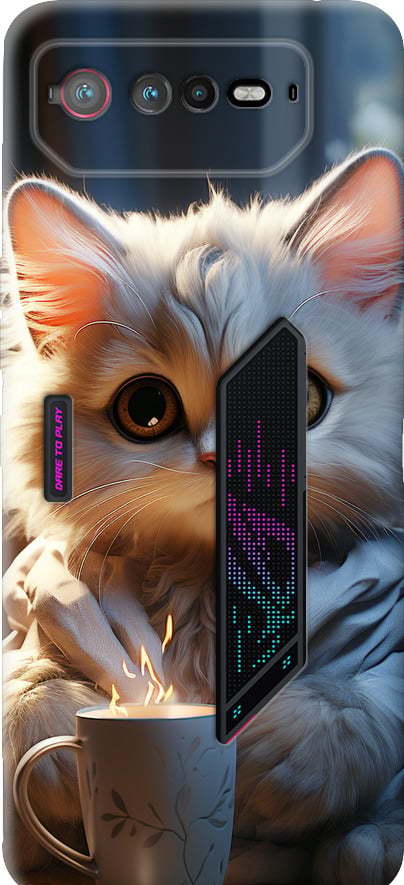 Чехол на Asus Rog Phone 6 White cat (5646u-3401-42517)
