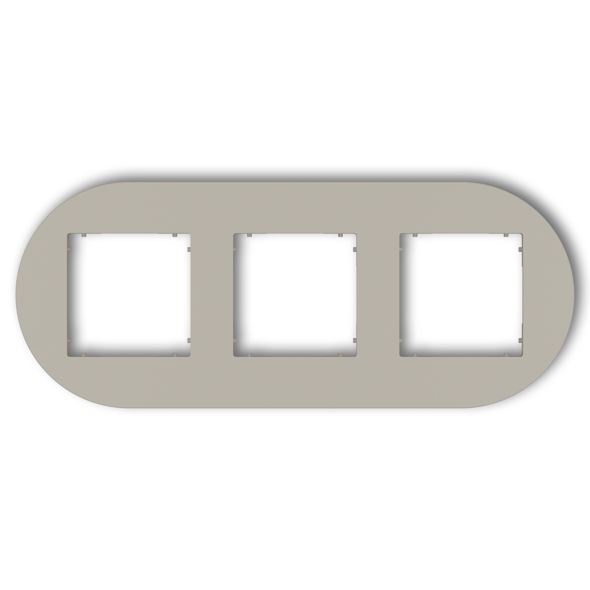 Рамка тройная универсальная круглая Karlik Mini Taupe (60MRTO-3)