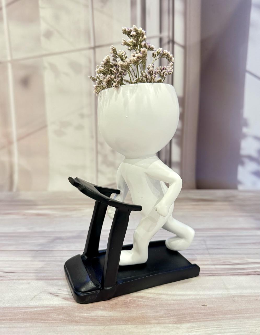 Кашпо для комнатных растений на беговой дорожке Белый (22982110)