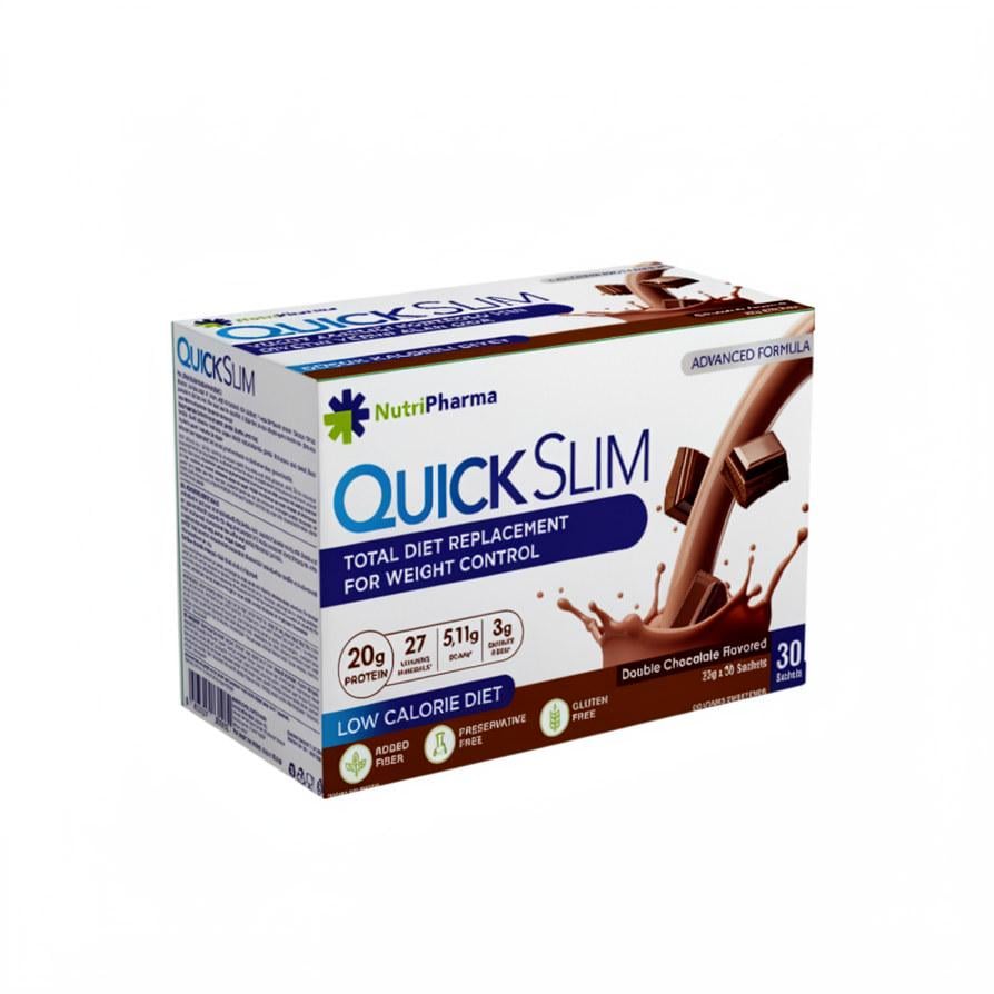 Коктейль Quick Slim Двойной Шоколадный 30 саше х 23 г (37670082)