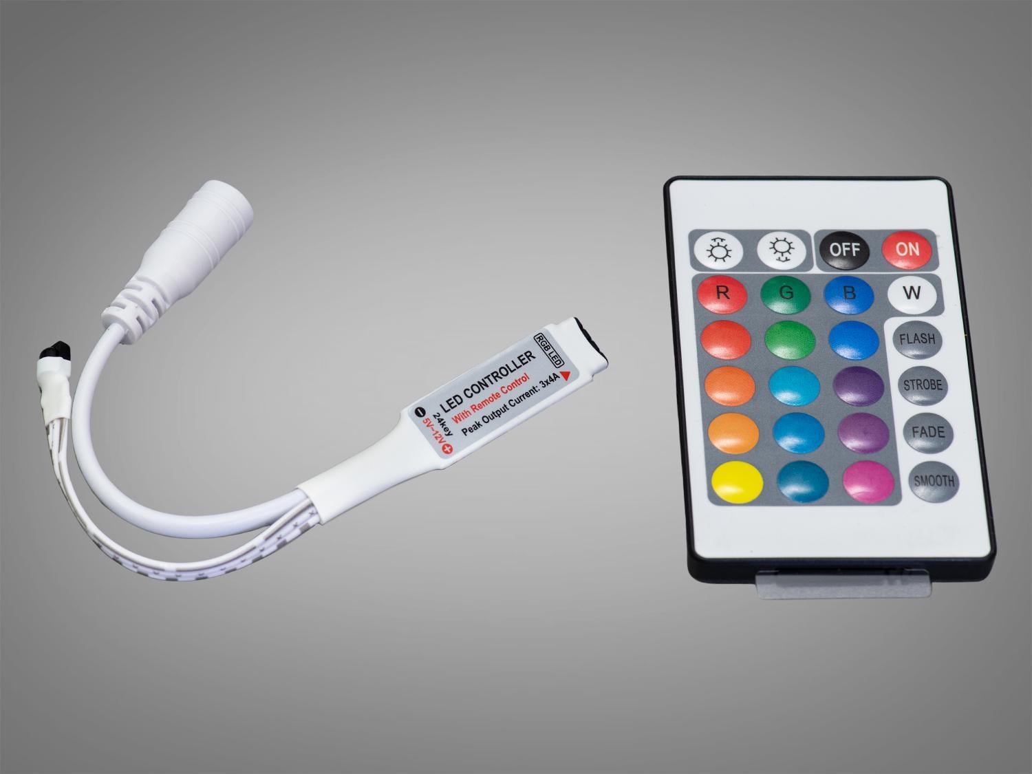 Контроллер с дистанционным управлением для RGB ленты (PC-K7-mini-RGB-24KEY-IR)