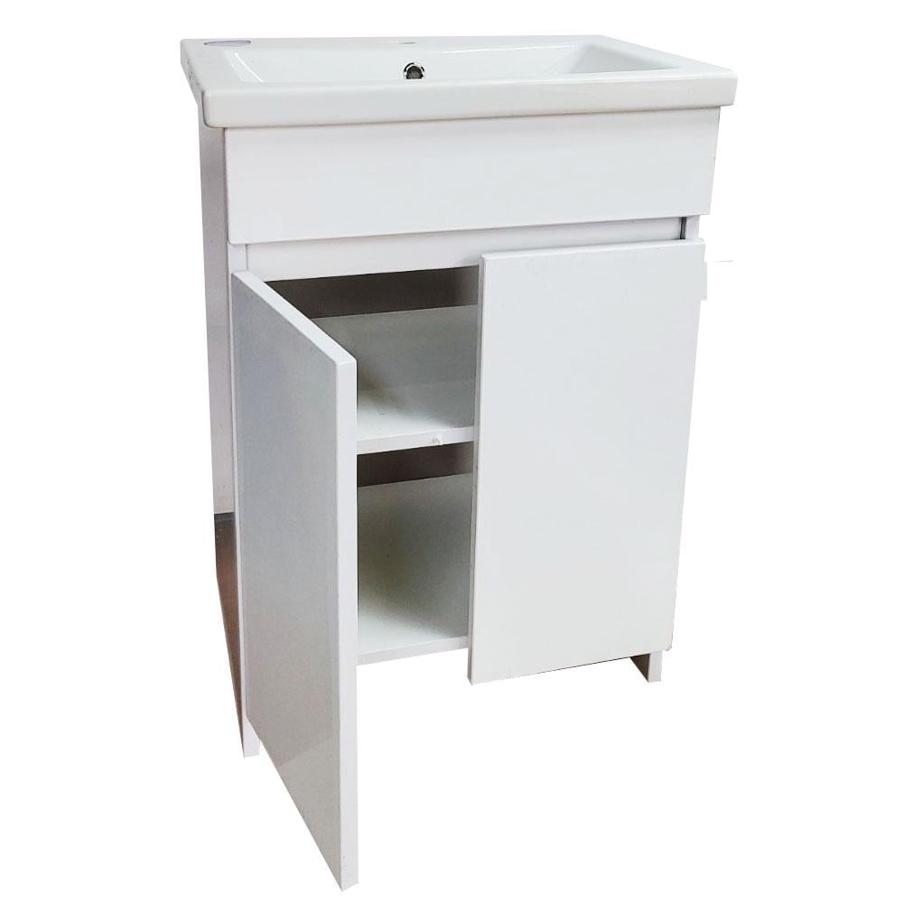 Тумба пластиковая Mikola-M под умывальник Атлант с керамическим умывальником 50 см (1051) - фото 2