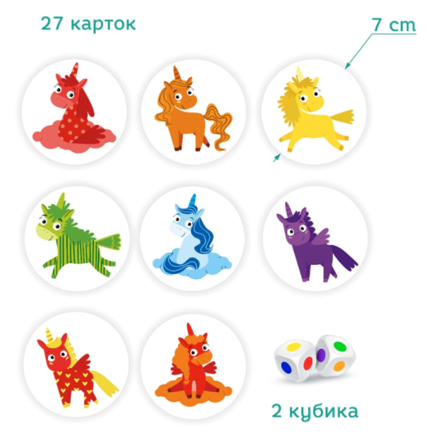 Настільна гра DoDo Єдиноріжки 300291 на уважність та швидкість для 1-5 гравців від 3 років (28871050) - фото 2 Настільна гра DoDo Єдиноріжки 300291 на уважність та швидкість для 1-5 гравців від 3 років (28871050) - фото 2