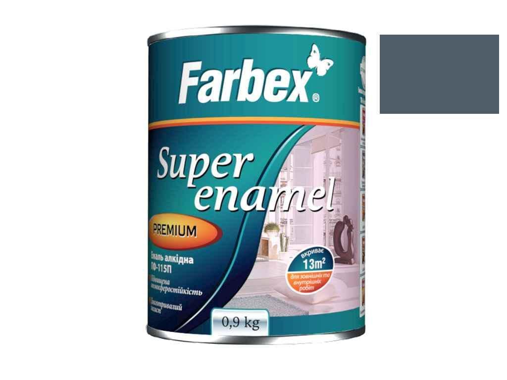 Емаль алкідна ПФ-115 Farbex 0,9 кг Темно-сірий (483745)