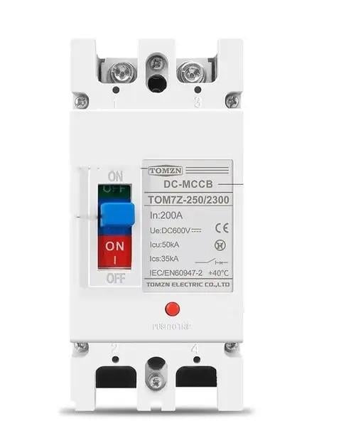 Выключатель автоматический TOMZN двухполюсный постоянного тока 200 A 2P DC 600 V и панелей