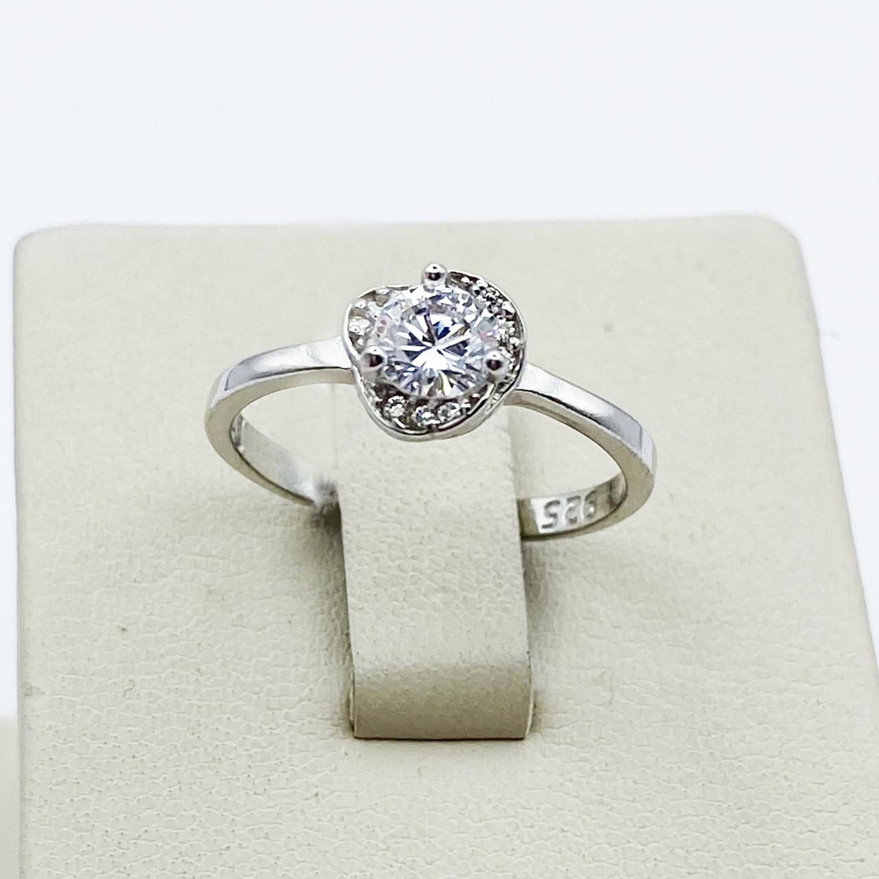 Кольцо серебряное с кубическим цирконием р. 17,5 1,81 г (1879373354)