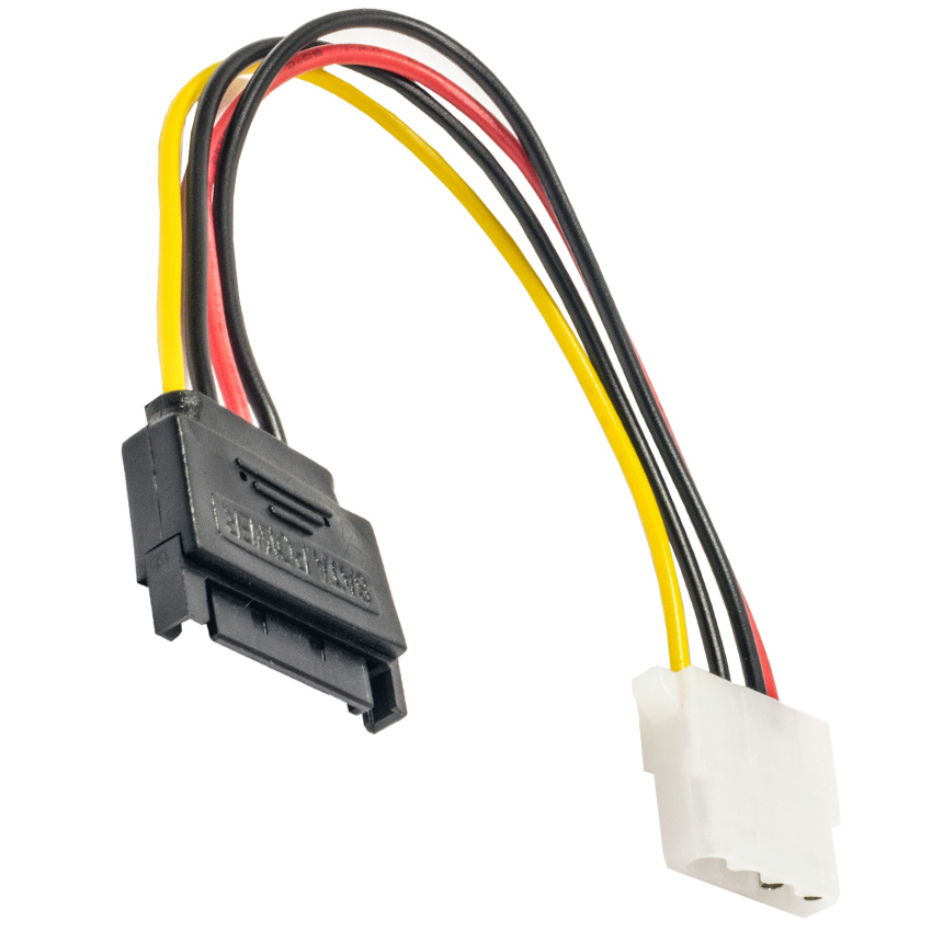 Кабель питания Serial ATA 4pin Molex на 15pin SATA 15 см - фото 4