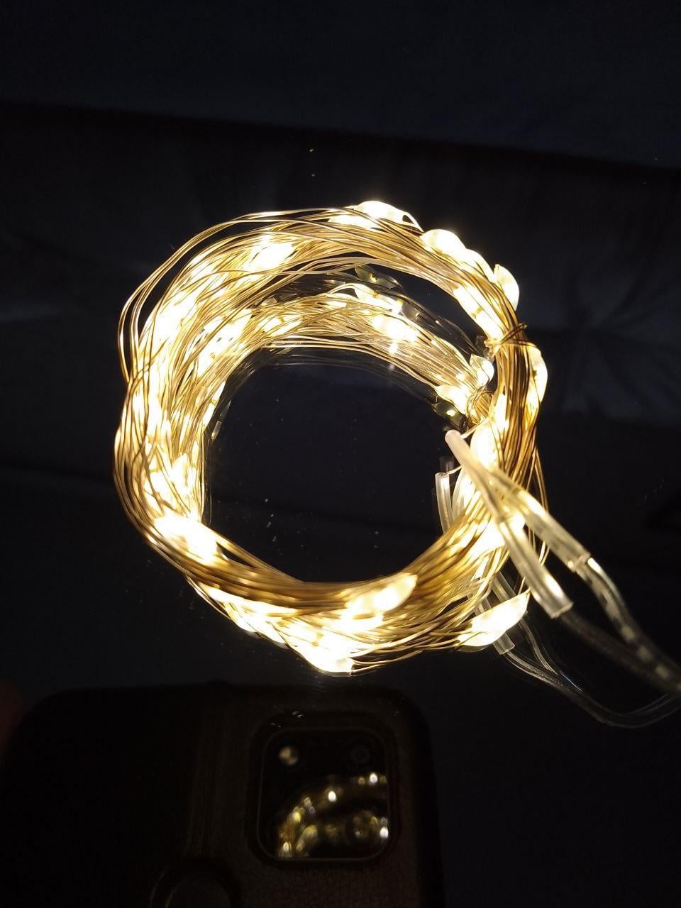 Гирлянда на батарейках Роса 30 LED Теплый белый 3м (3XT1)