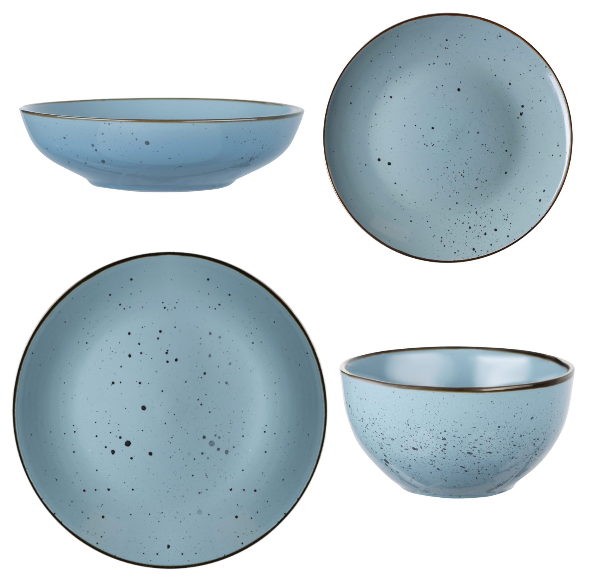 Сервиз столовой посуды Ardesto Bagheria 48 предметов 12 персон персон каменная керамика Бирюзовый