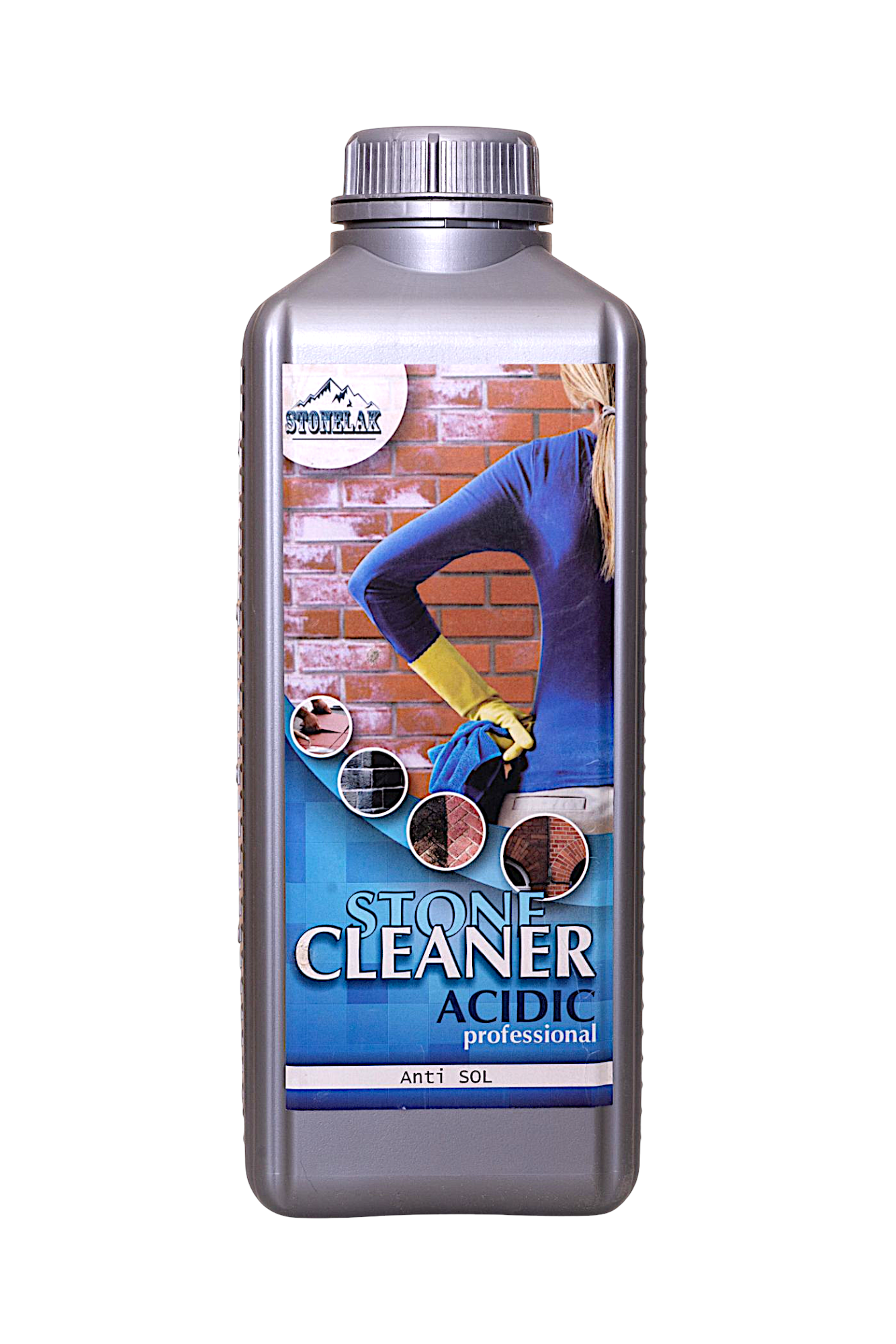 Очиститель обезжиритель/обезпылитель строительный STONE CLEANER ACIDIC/Professional/ANTI SOL 2 л